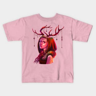 Shaman Girl Deer Kids T-Shirt